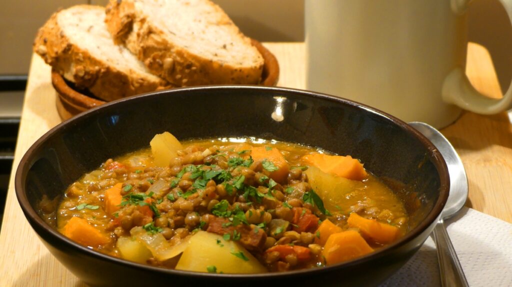 receta de lentejas para un día de frío