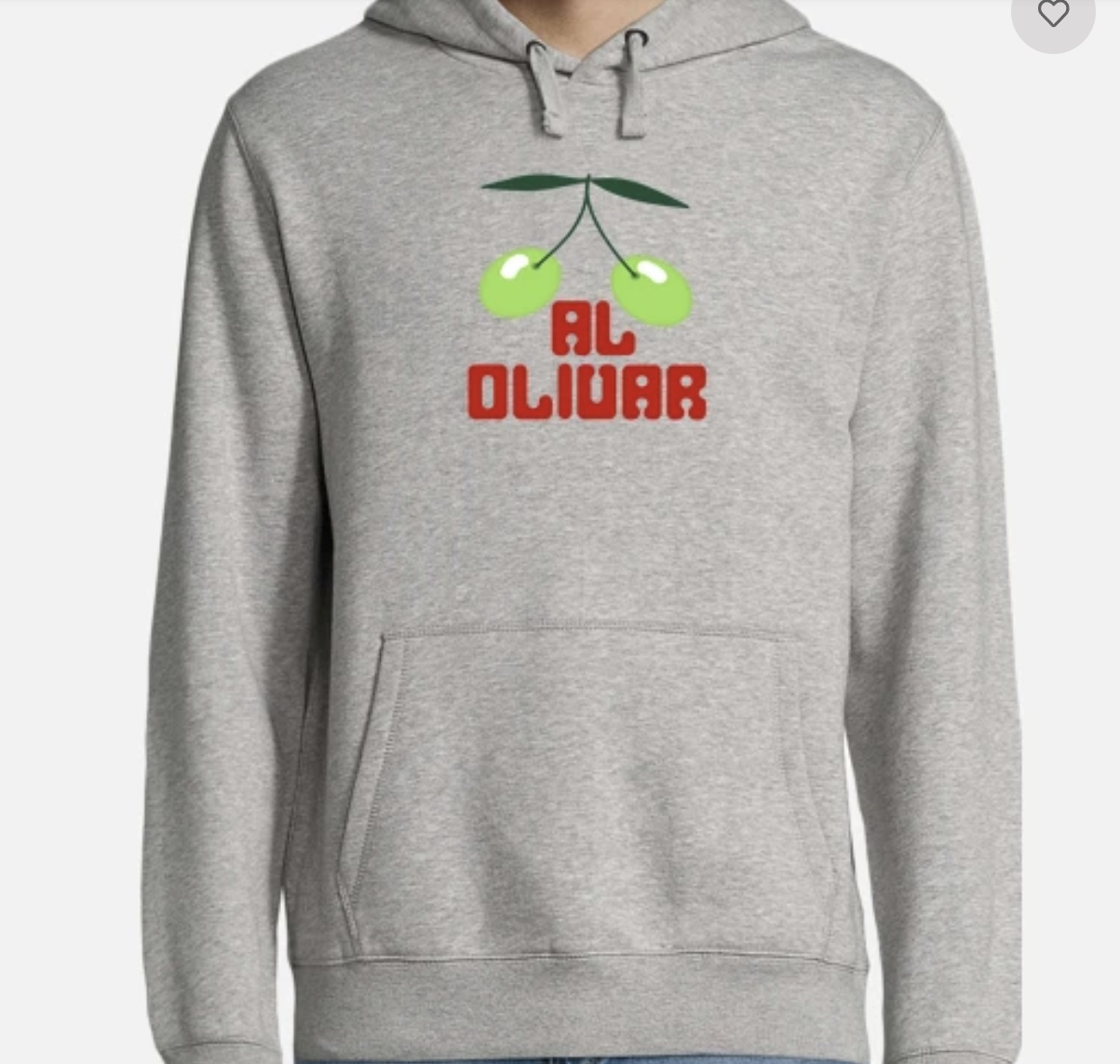 Sudadera con capucha Pacha Al olivar hombre - gris