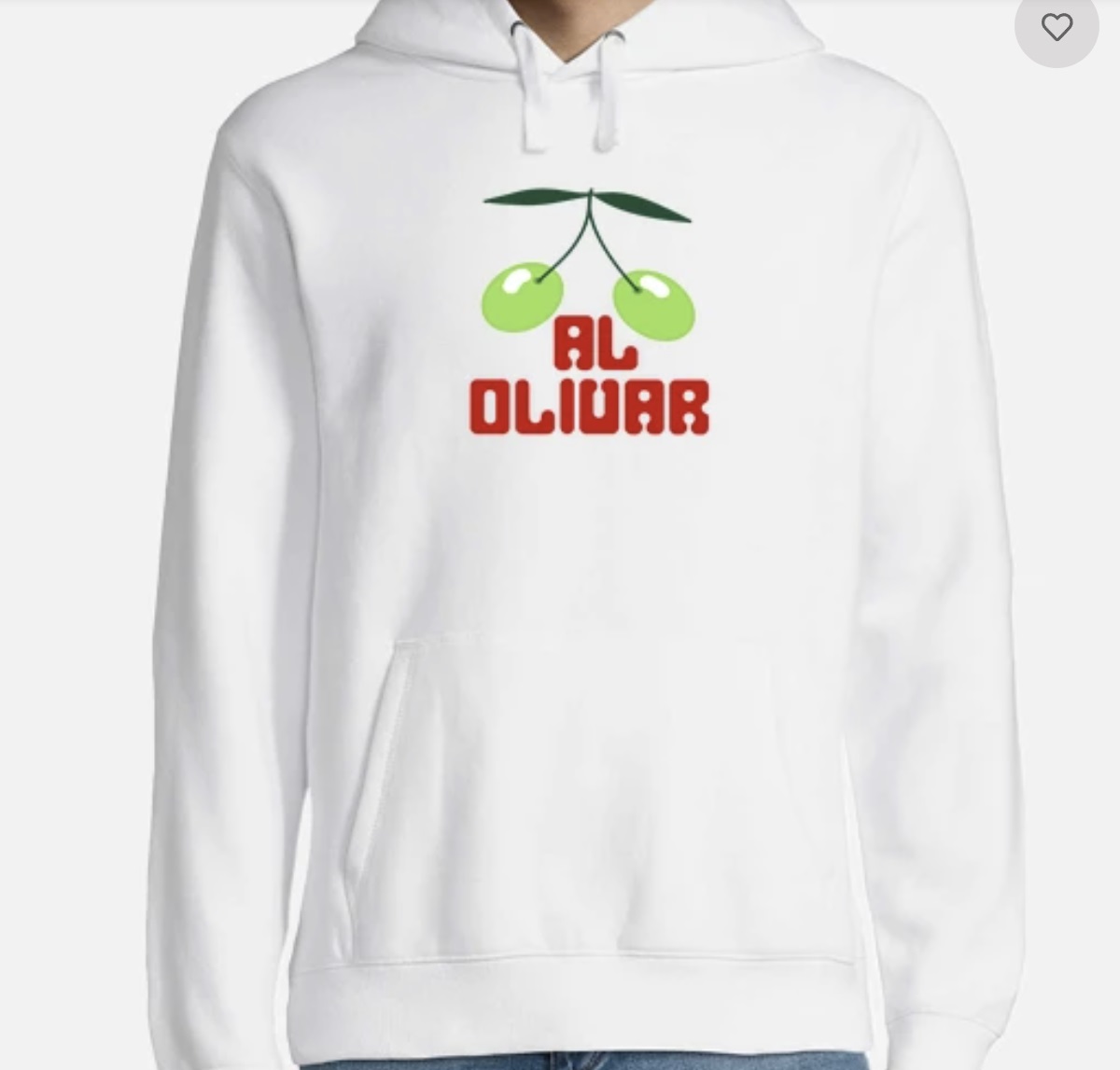 Sudadera con capucha Pacha Al olivar hombre - blanco