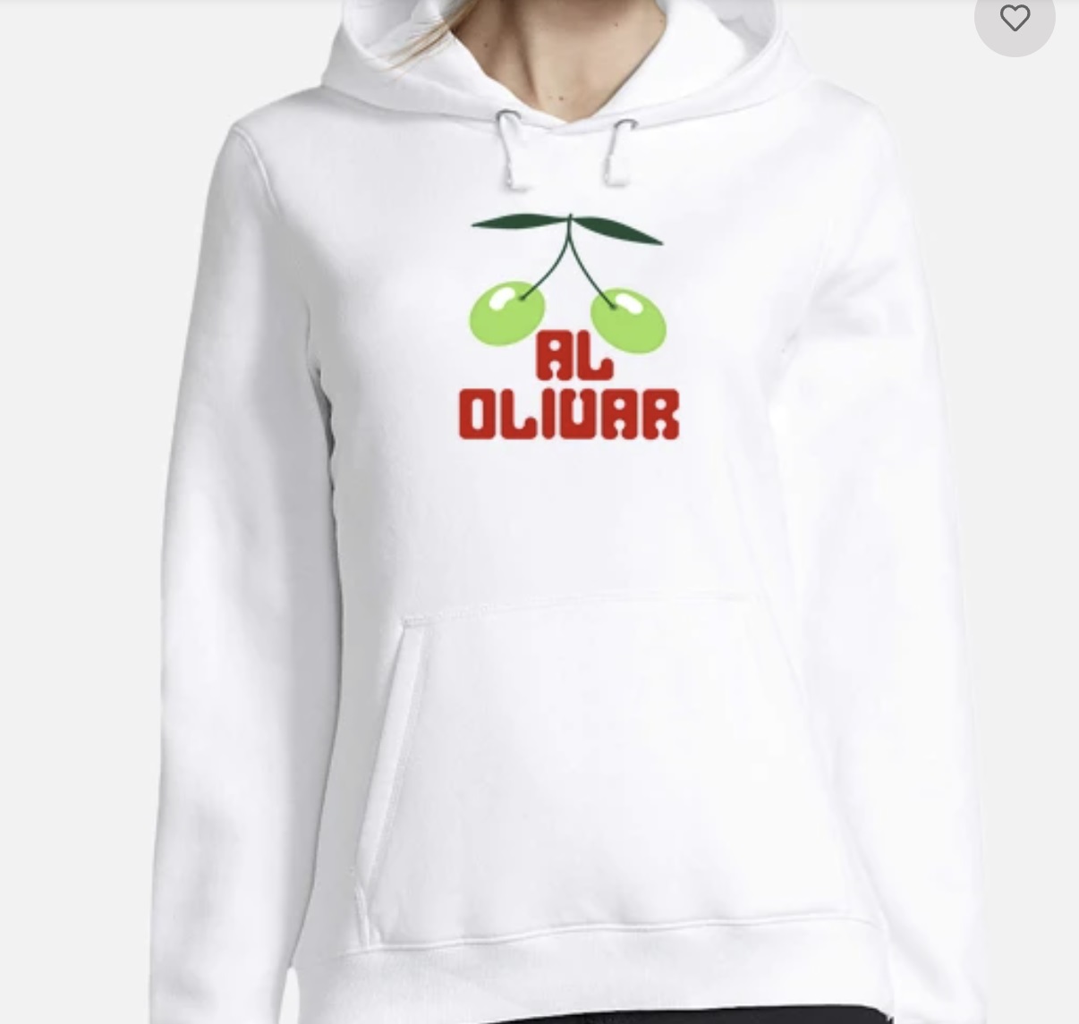 Sudadera con capucha Pacha Al olivar mujer - blanco