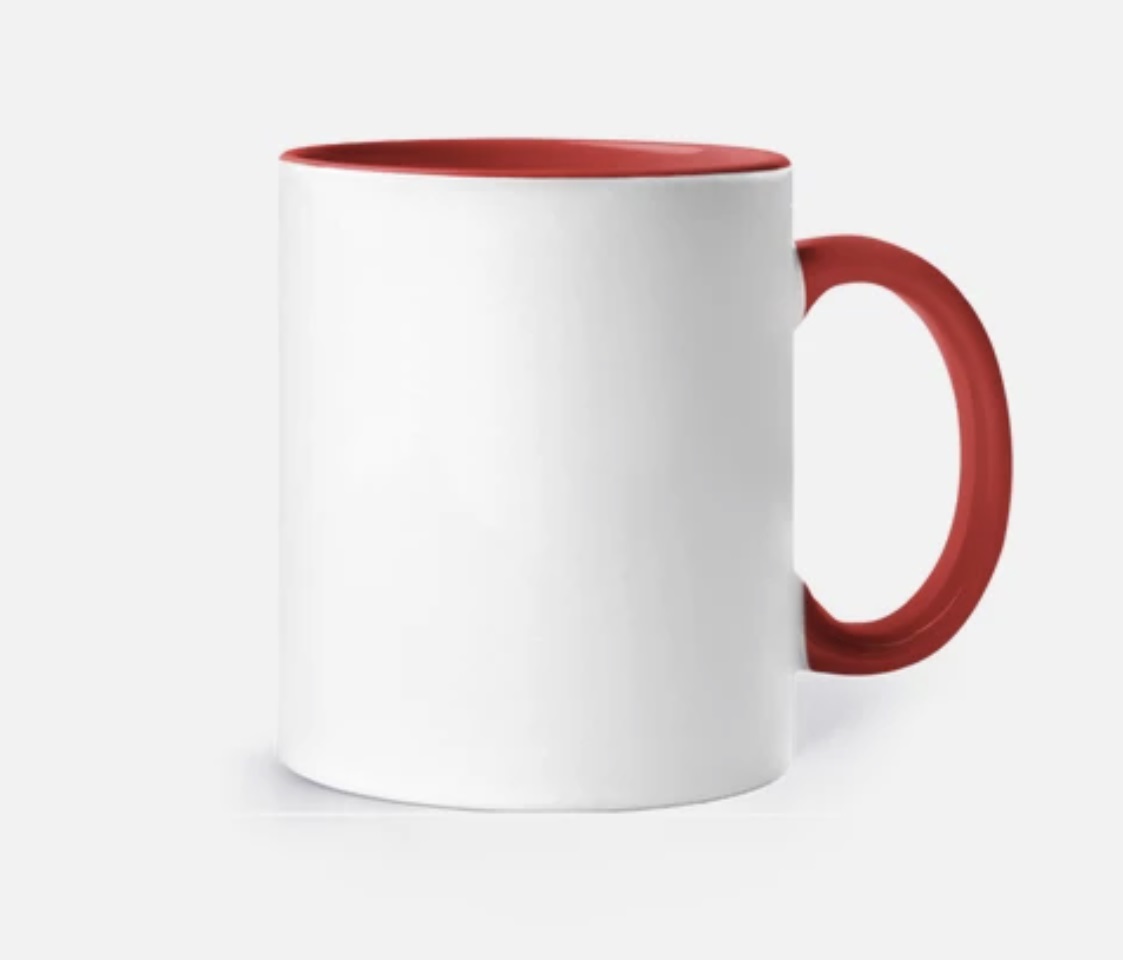 Taza Pacha Al olivar - blanco/rojo