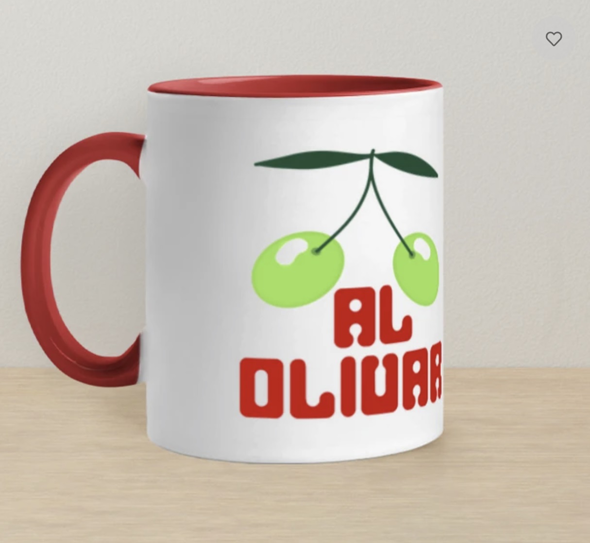 Taza Pacha Al olivar - blanco/rojo