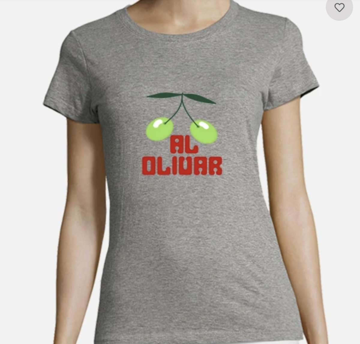 Camiseta Pacha Al olivar mujer - Gris