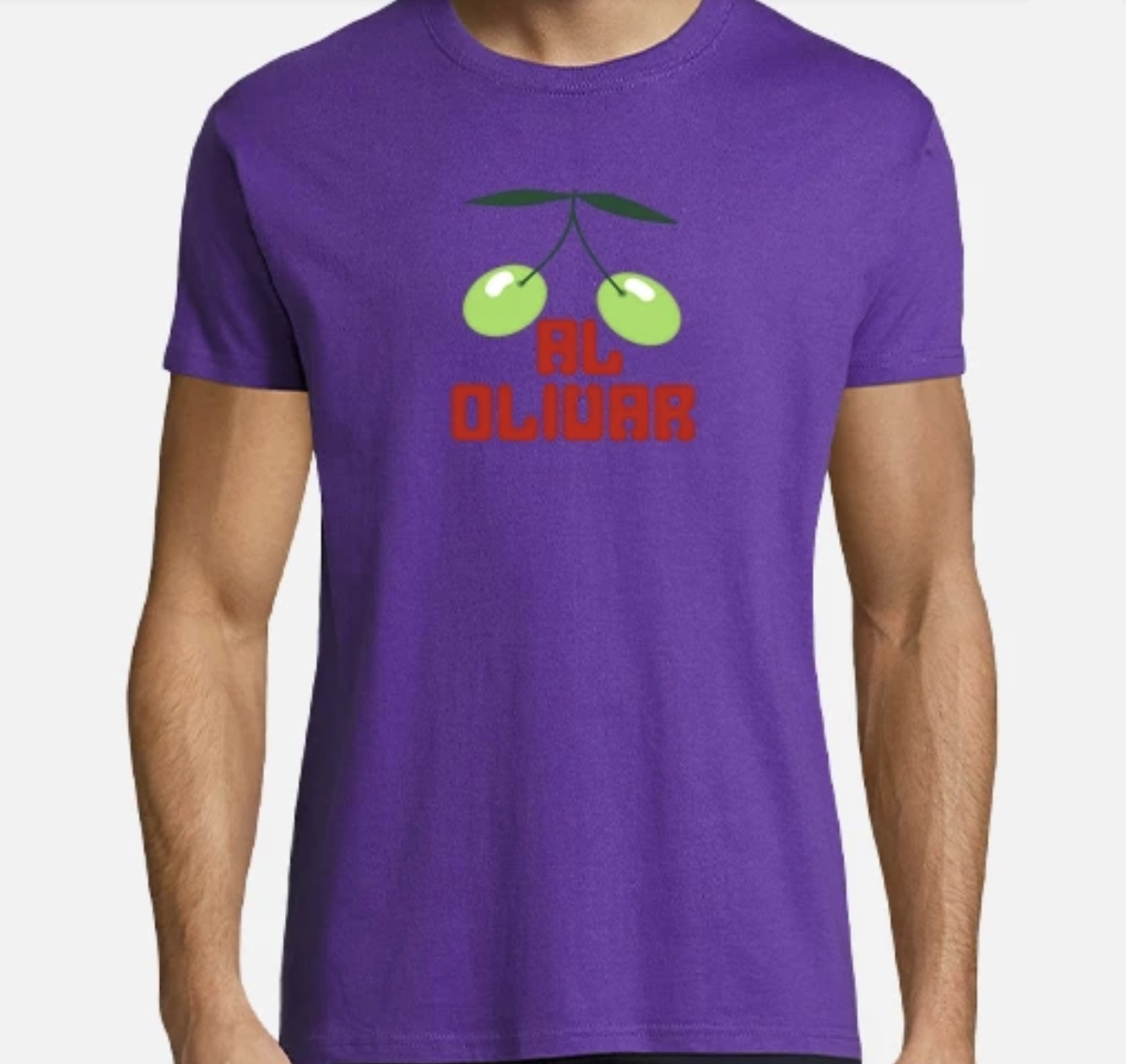 Camiseta Pacha Al olivar hombre - Morado