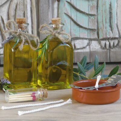 Kit lámpara de aceite de oliva – Ritual de luz natural