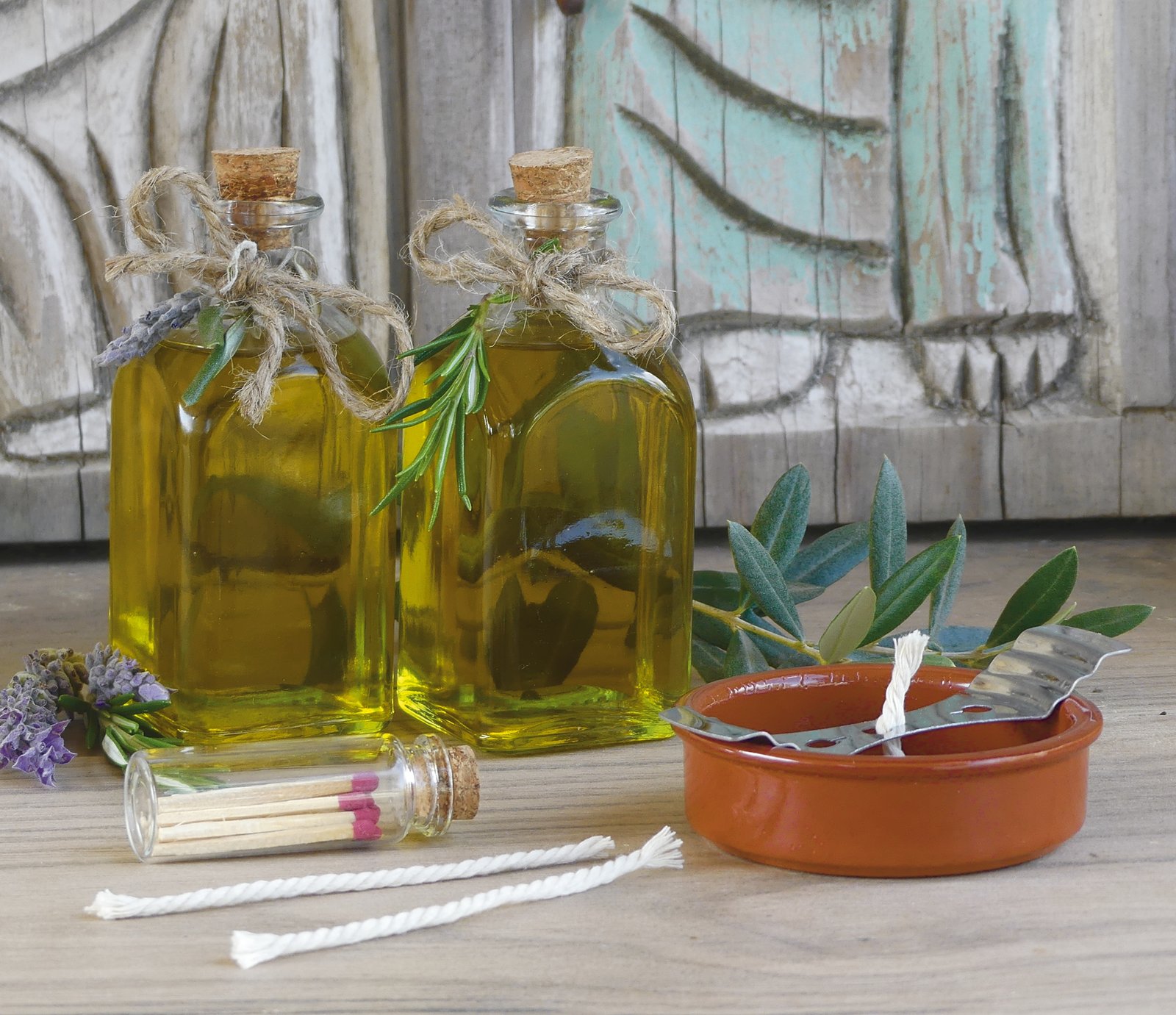 Kit lámpara de aceite de oliva – Ritual de luz natural