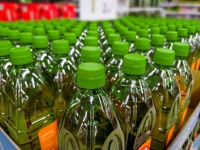 bottles of olive oil in supermarkets