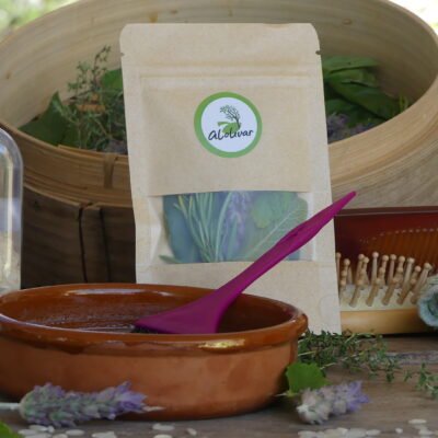 Herbas frescas para mascarilla capilar de arroz y hierbas Al olivar